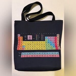 Periodic Table Black Science Tote Bag